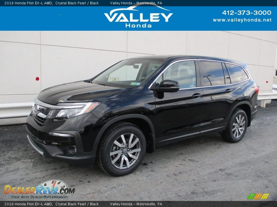 2019 Honda Pilot EX-L AWD Crystal Black Pearl / Black Photo #1
