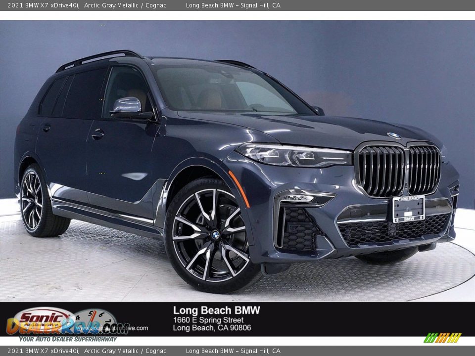 2021 BMW X7 xDrive40i Arctic Gray Metallic / Cognac Photo #1