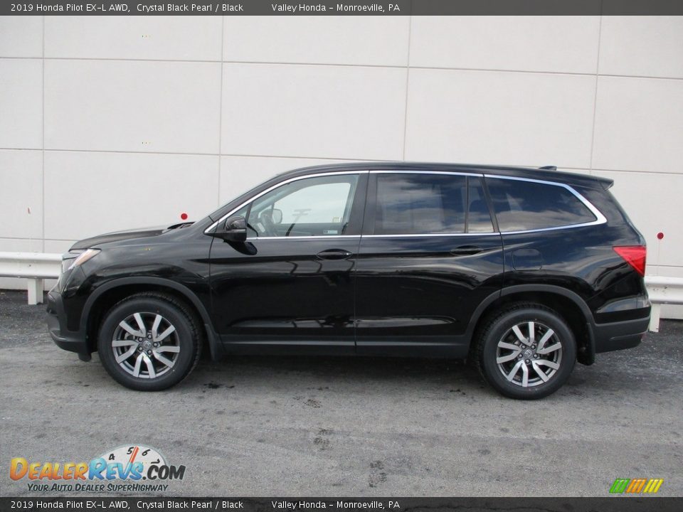 2019 Honda Pilot EX-L AWD Crystal Black Pearl / Black Photo #2