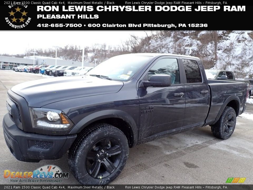 2021 Ram 1500 Classic Quad Cab 4x4 Maximum Steel Metallic / Black Photo #1