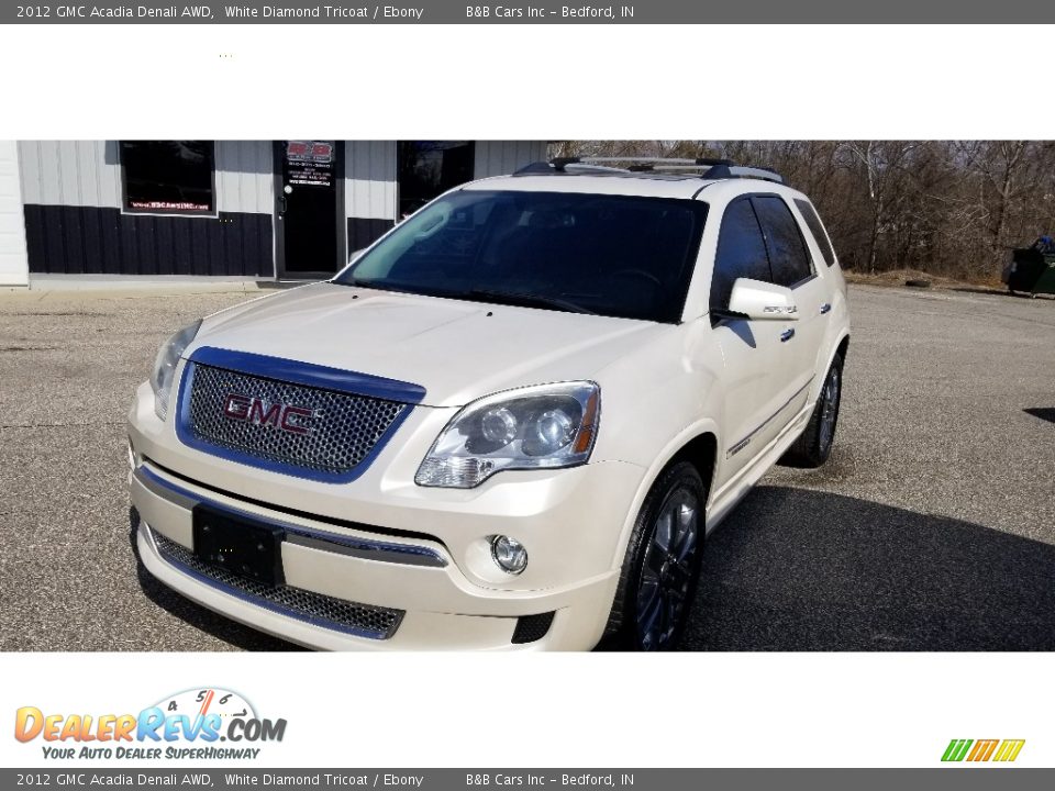 2012 GMC Acadia Denali AWD White Diamond Tricoat / Ebony Photo #30