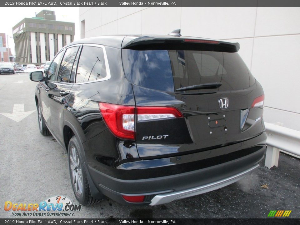 2019 Honda Pilot EX-L AWD Crystal Black Pearl / Black Photo #3