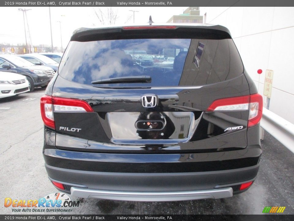 2019 Honda Pilot EX-L AWD Crystal Black Pearl / Black Photo #4