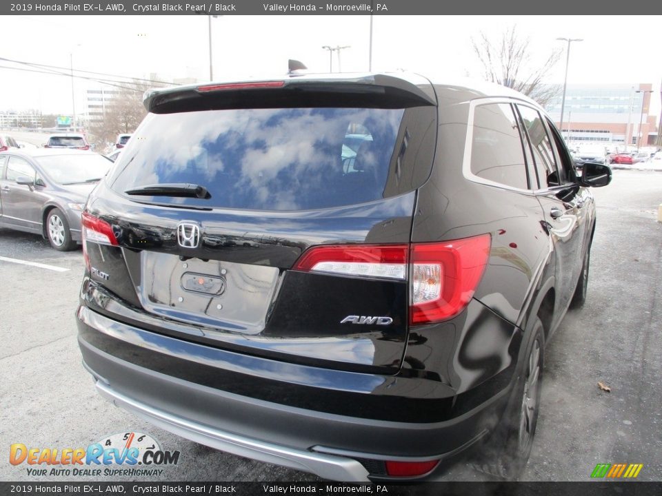 2019 Honda Pilot EX-L AWD Crystal Black Pearl / Black Photo #5