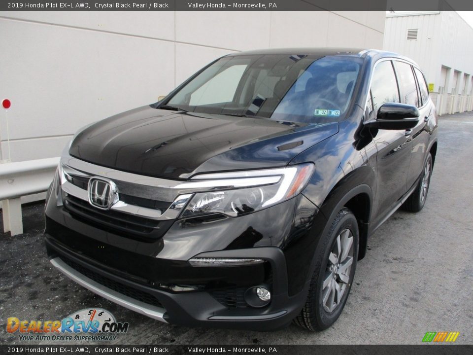 2019 Honda Pilot EX-L AWD Crystal Black Pearl / Black Photo #9