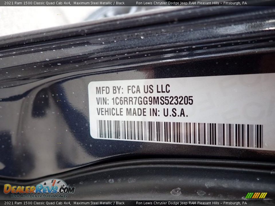 2021 Ram 1500 Classic Quad Cab 4x4 Maximum Steel Metallic / Black Photo #14