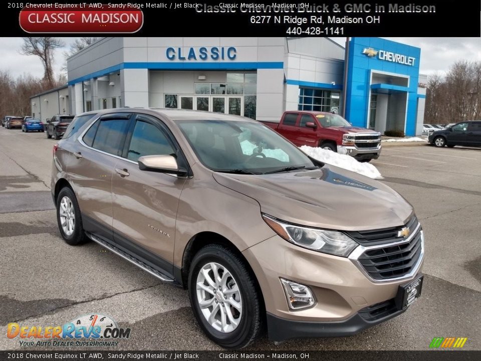 2018 Chevrolet Equinox LT AWD Sandy Ridge Metallic / Jet Black Photo #1