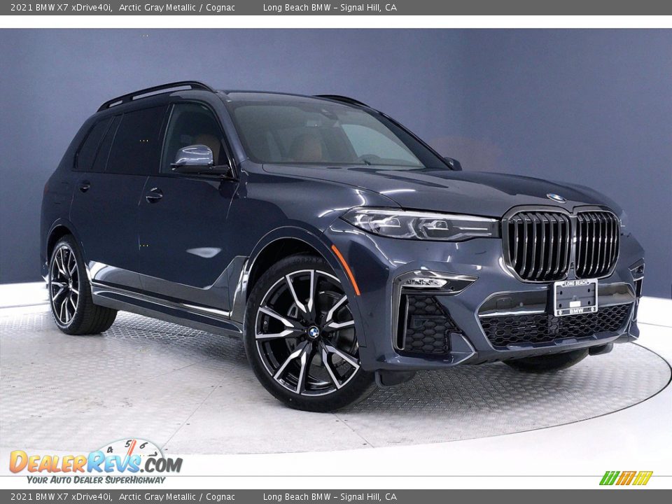 2021 BMW X7 xDrive40i Arctic Gray Metallic / Cognac Photo #19
