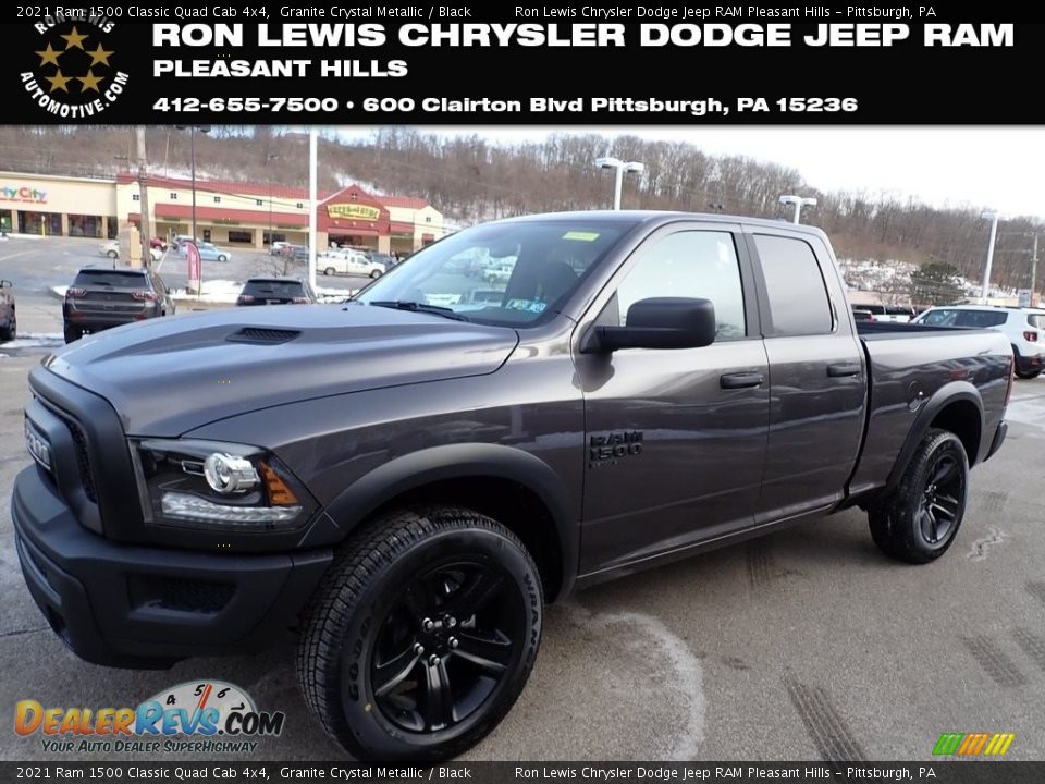 2021 Ram 1500 Classic Quad Cab 4x4 Granite Crystal Metallic / Black Photo #1