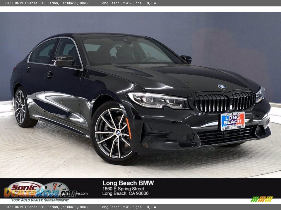 2021 BMW 3 Series 330i Sedan Jet Black / Black Photo #1