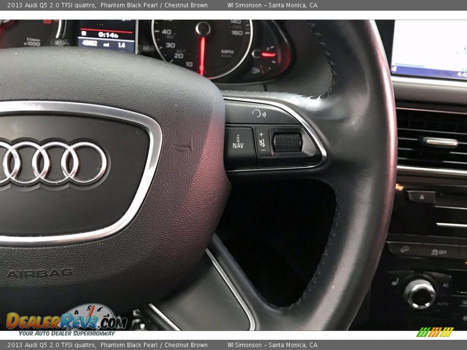 2013 Audi Q5 2.0 TFSI quattro Phantom Black Pearl / Chestnut Brown Photo #22