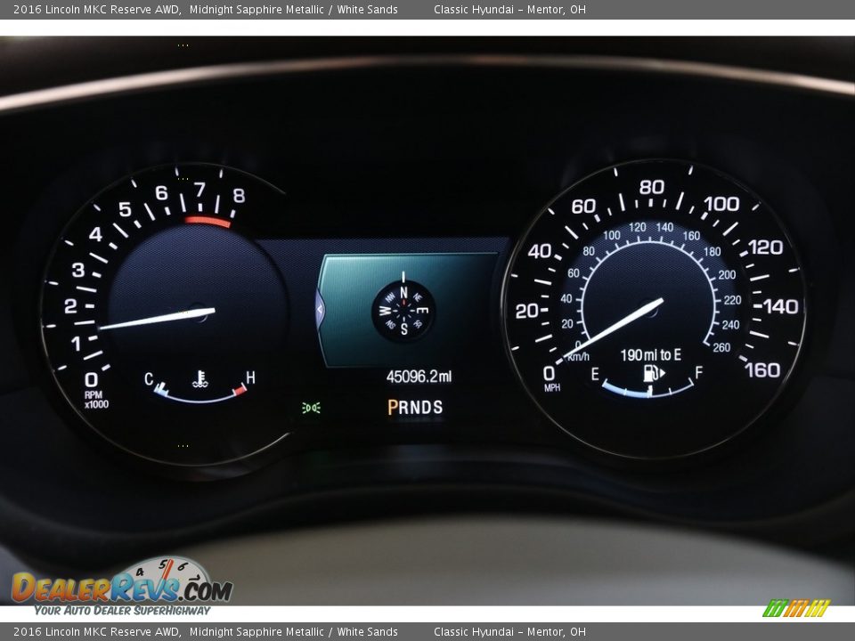 2016 Lincoln MKC Reserve AWD Gauges Photo #8