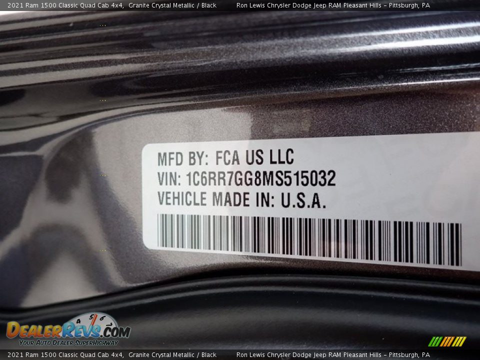 2021 Ram 1500 Classic Quad Cab 4x4 Granite Crystal Metallic / Black Photo #14