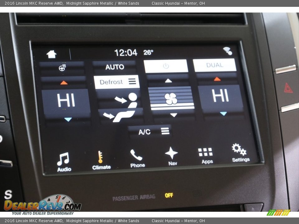 Controls of 2016 Lincoln MKC Reserve AWD Photo #11