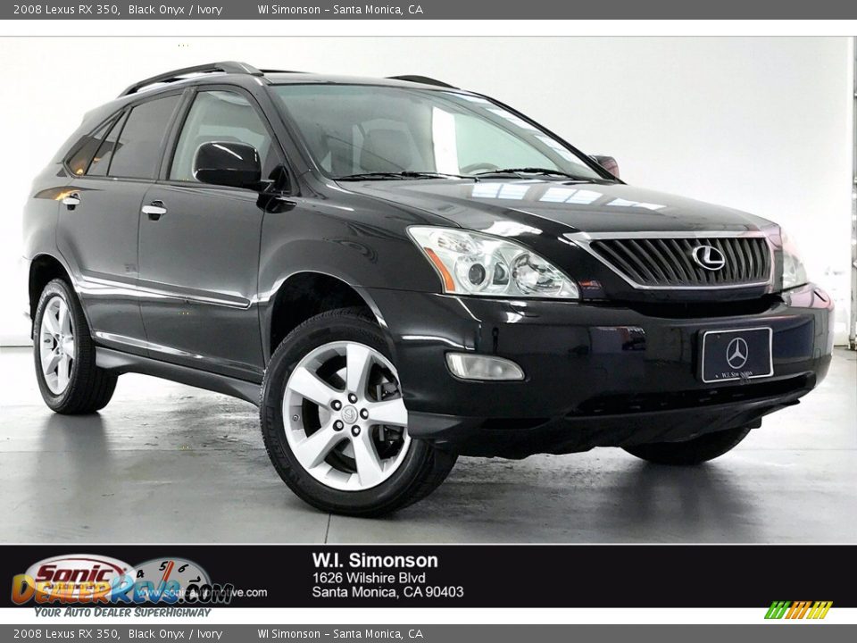 2008 Lexus RX 350 Black Onyx / Ivory Photo #1