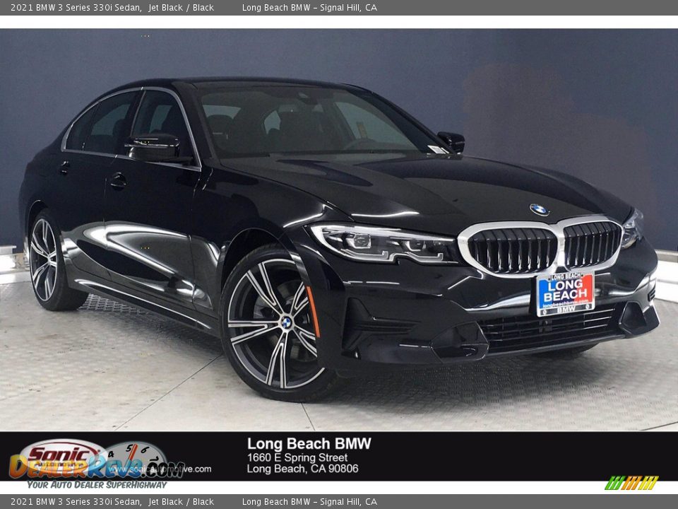 2021 BMW 3 Series 330i Sedan Jet Black / Black Photo #1