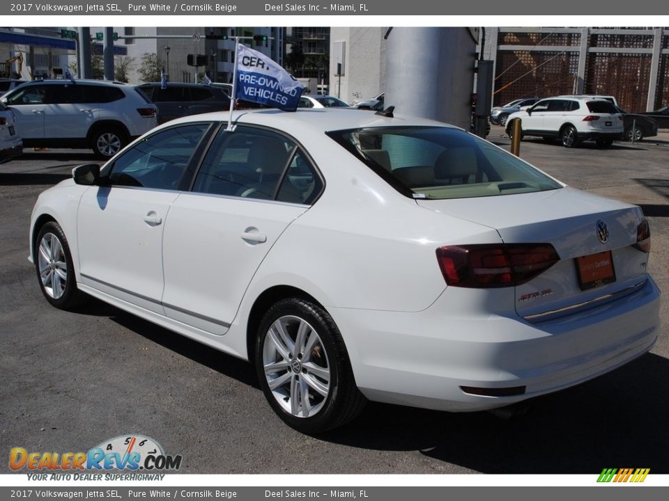 2017 Volkswagen Jetta SEL Pure White / Cornsilk Beige Photo #6