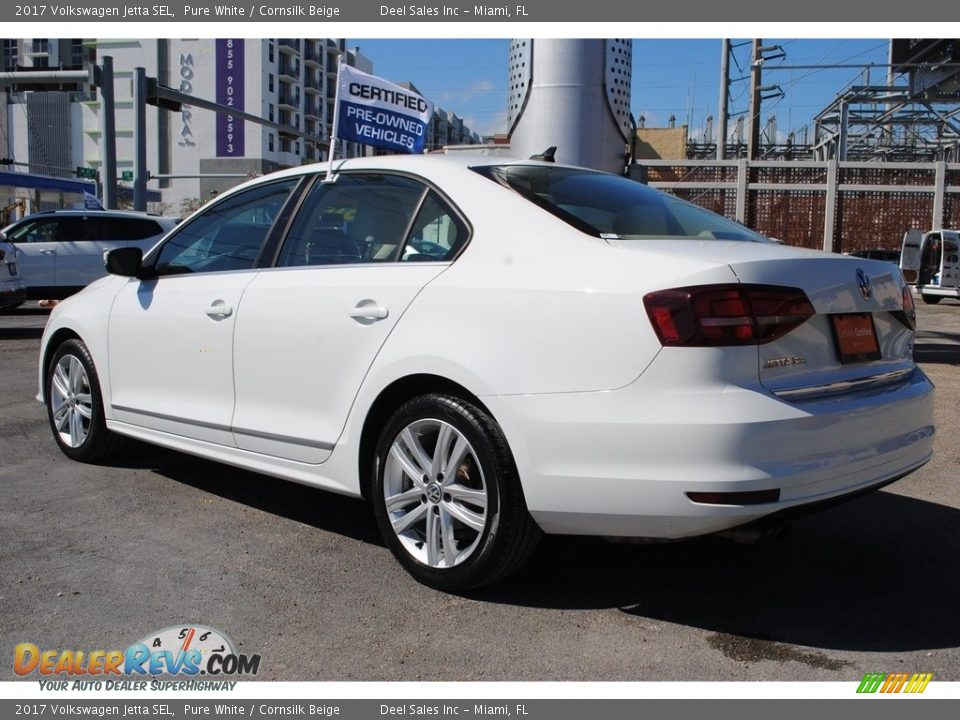 2017 Volkswagen Jetta SEL Pure White / Cornsilk Beige Photo #7