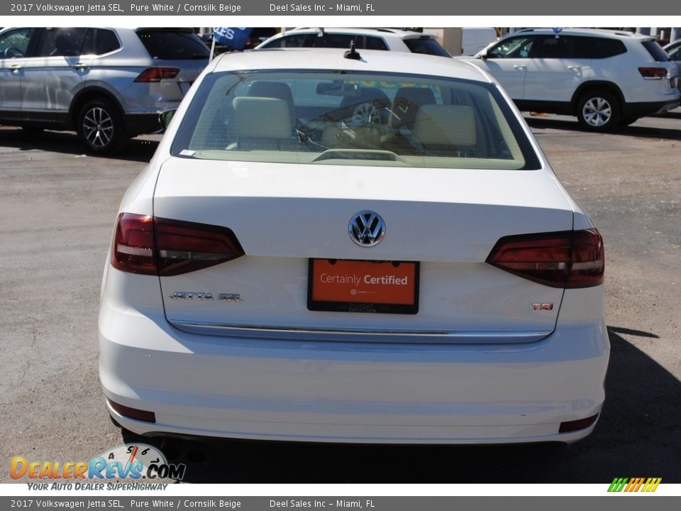 2017 Volkswagen Jetta SEL Pure White / Cornsilk Beige Photo #8