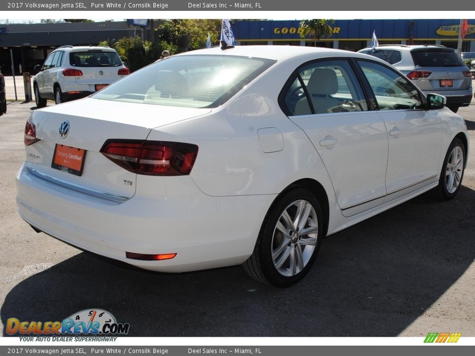 2017 Volkswagen Jetta SEL Pure White / Cornsilk Beige Photo #9