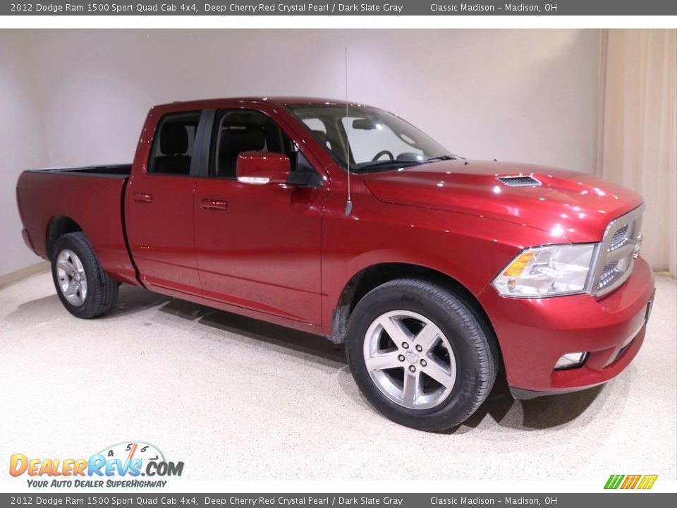 2012 Dodge Ram 1500 Sport Quad Cab 4x4 Deep Cherry Red Crystal Pearl / Dark Slate Gray Photo #1