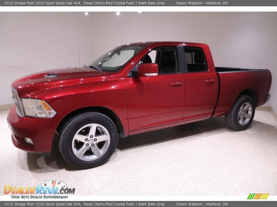2012 Dodge Ram 1500 Sport Quad Cab 4x4 Deep Cherry Red Crystal Pearl / Dark Slate Gray Photo #3