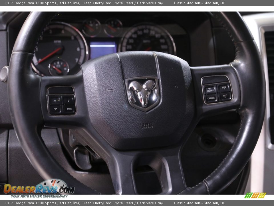 2012 Dodge Ram 1500 Sport Quad Cab 4x4 Deep Cherry Red Crystal Pearl / Dark Slate Gray Photo #7