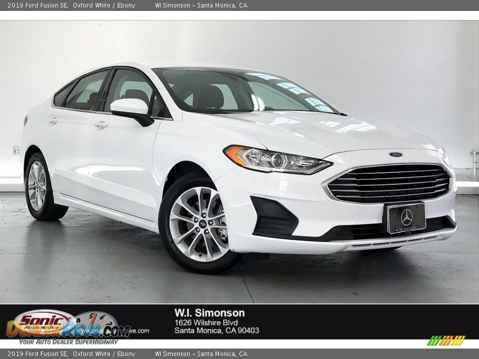 2019 Ford Fusion SE Oxford White / Ebony Photo #1