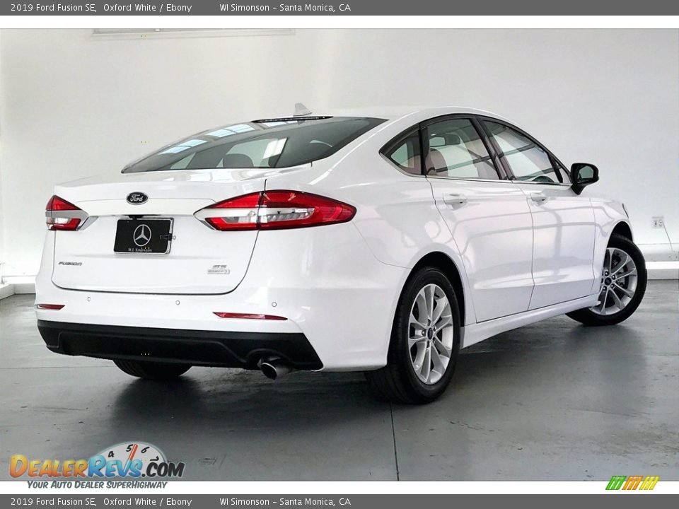 2019 Ford Fusion SE Oxford White / Ebony Photo #13