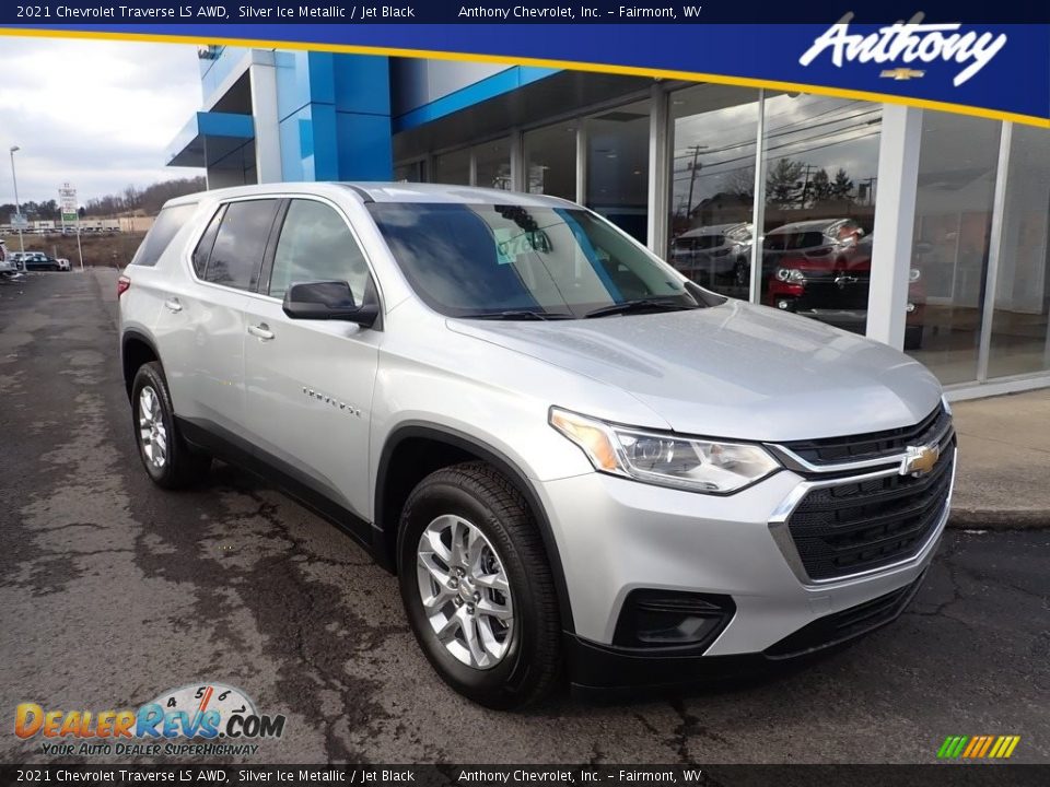 2021 Chevrolet Traverse LS AWD Silver Ice Metallic / Jet Black Photo #1