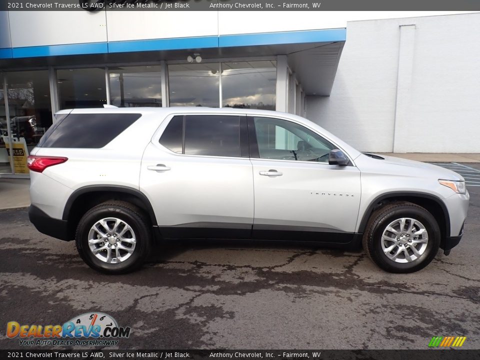 2021 Chevrolet Traverse LS AWD Silver Ice Metallic / Jet Black Photo #3