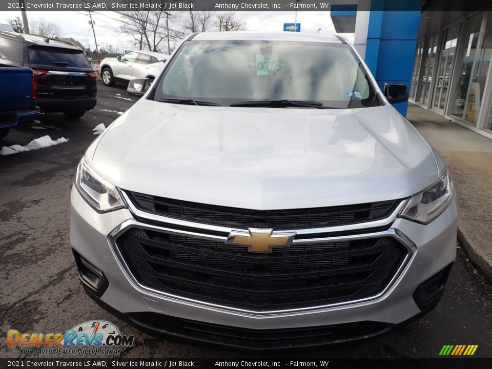 2021 Chevrolet Traverse LS AWD Silver Ice Metallic / Jet Black Photo #9