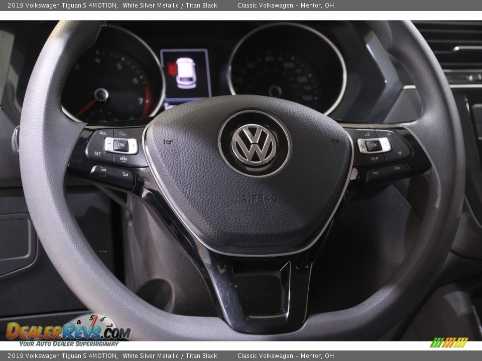 2019 Volkswagen Tiguan S 4MOTION White Silver Metallic / Titan Black Photo #7