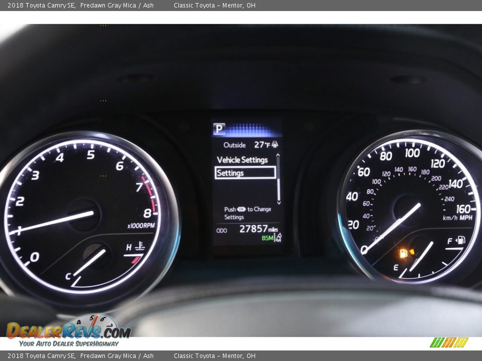 2018 Toyota Camry SE Predawn Gray Mica / Ash Photo #8