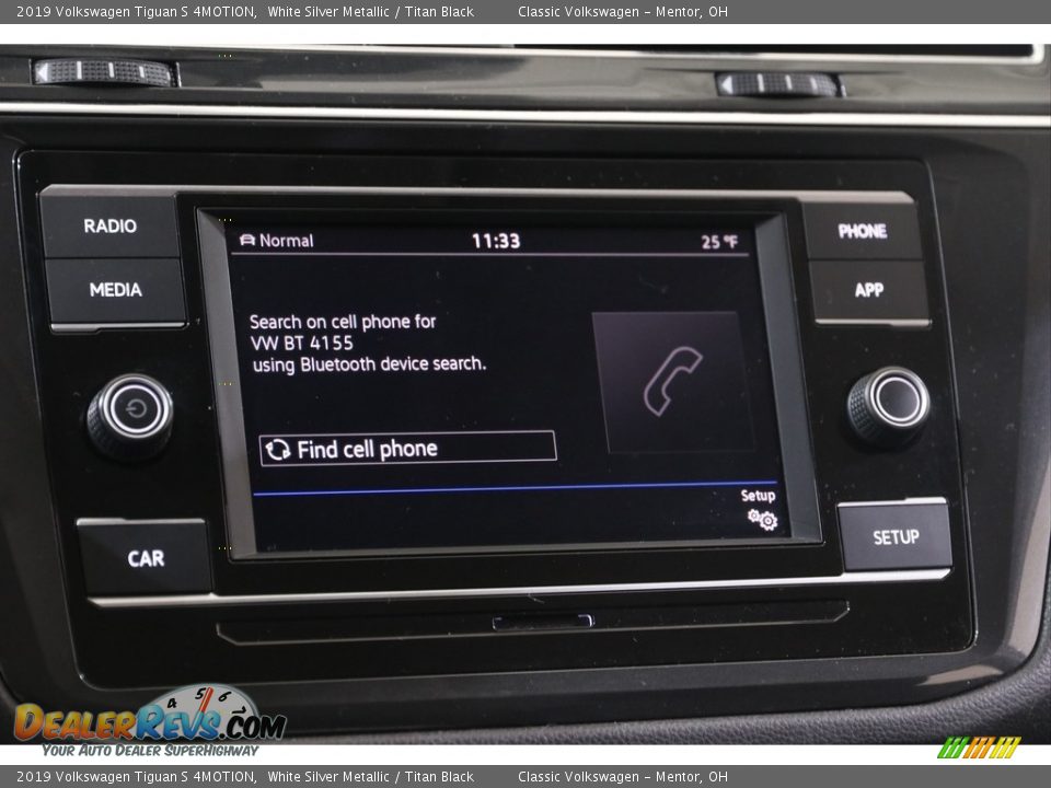 2019 Volkswagen Tiguan S 4MOTION White Silver Metallic / Titan Black Photo #11