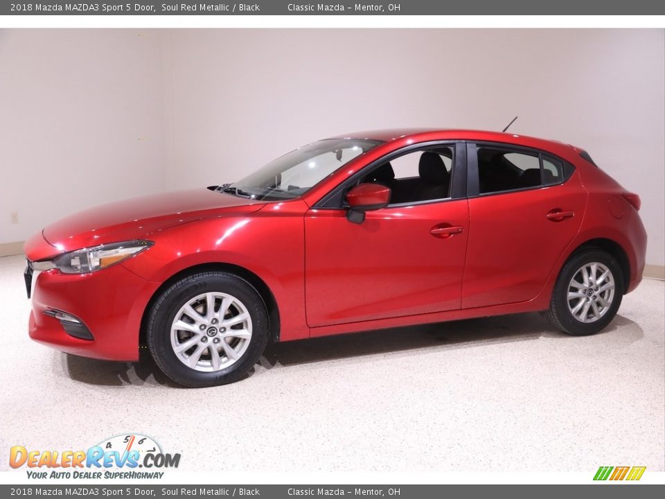 2018 Mazda MAZDA3 Sport 5 Door Soul Red Metallic / Black Photo #3