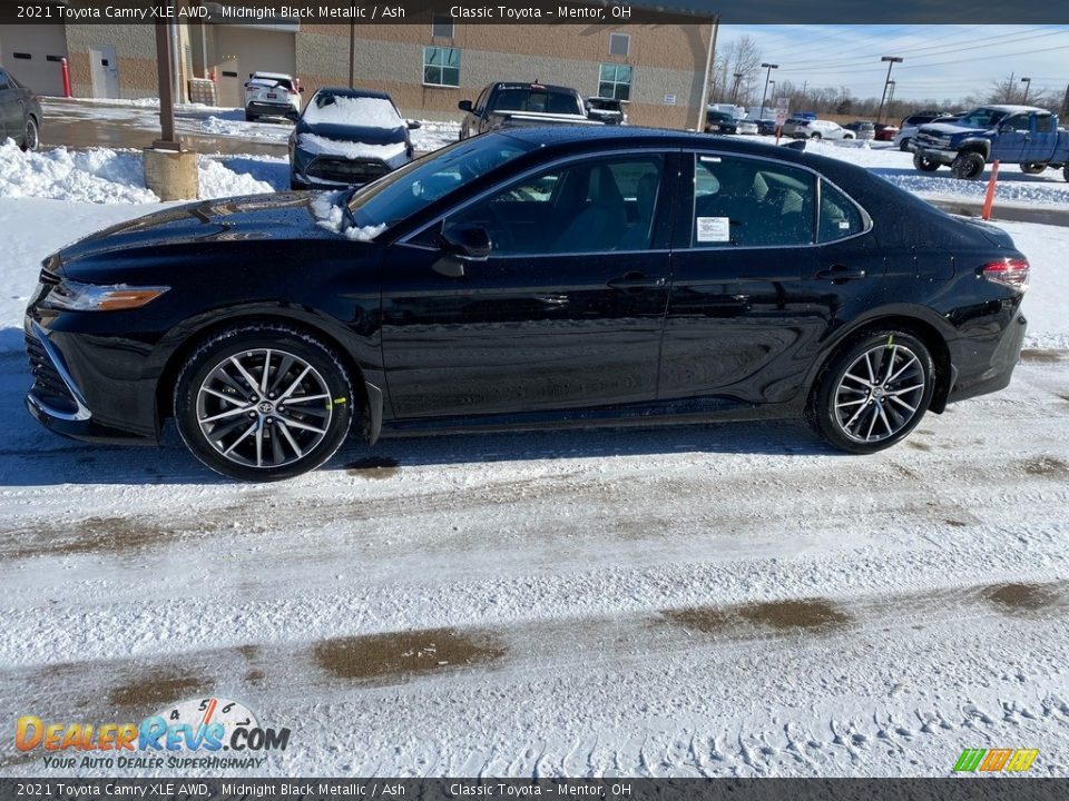 2021 Toyota Camry XLE AWD Midnight Black Metallic / Ash Photo #1