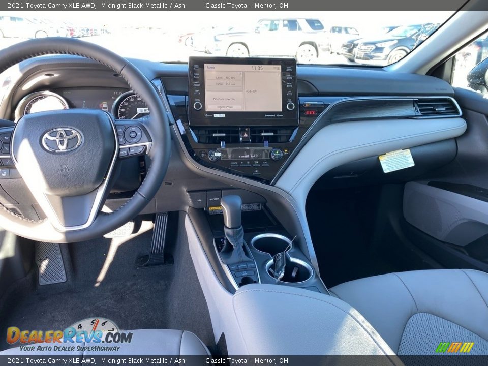 2021 Toyota Camry XLE AWD Midnight Black Metallic / Ash Photo #4