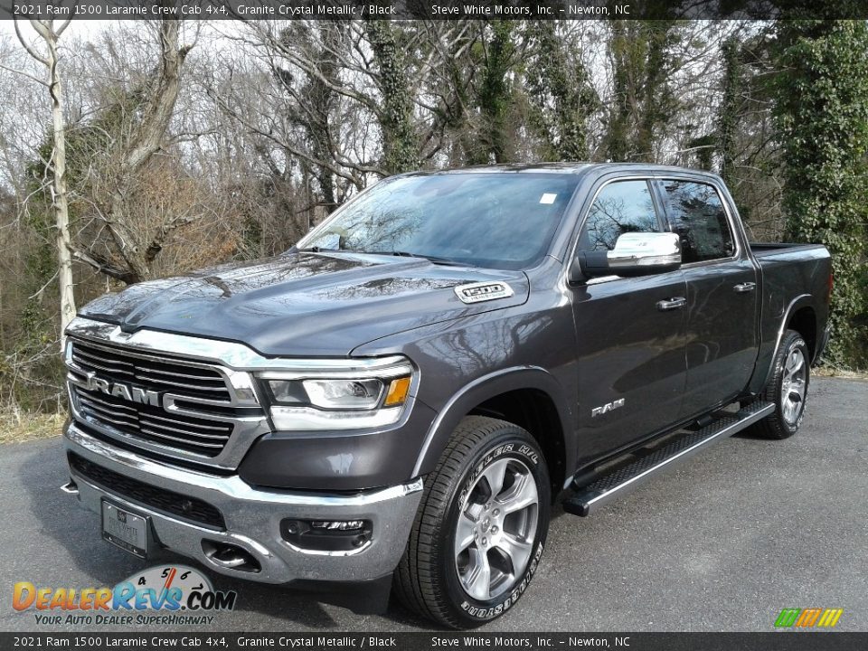 2021 Ram 1500 Laramie Crew Cab 4x4 Granite Crystal Metallic / Black Photo #2