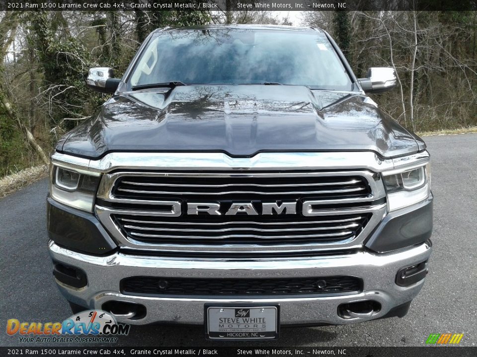 2021 Ram 1500 Laramie Crew Cab 4x4 Granite Crystal Metallic / Black Photo #3