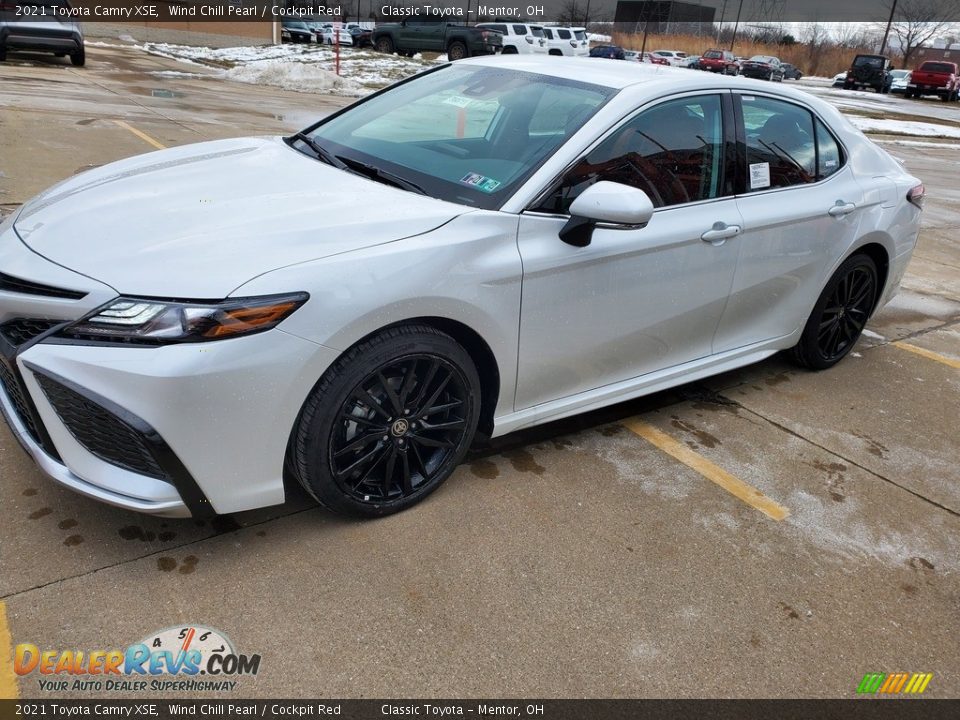 2021 Toyota Camry XSE Wind Chill Pearl / Cockpit Red Photo #1