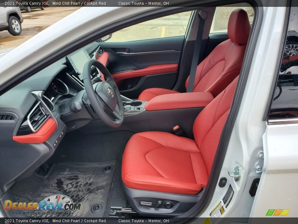 2021 Toyota Camry XSE Wind Chill Pearl / Cockpit Red Photo #2