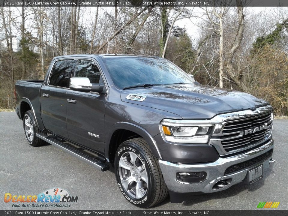 2021 Ram 1500 Laramie Crew Cab 4x4 Granite Crystal Metallic / Black Photo #4