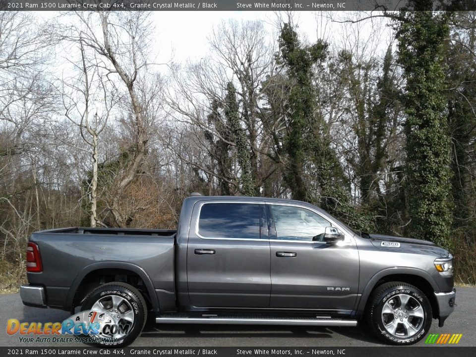 2021 Ram 1500 Laramie Crew Cab 4x4 Granite Crystal Metallic / Black Photo #5