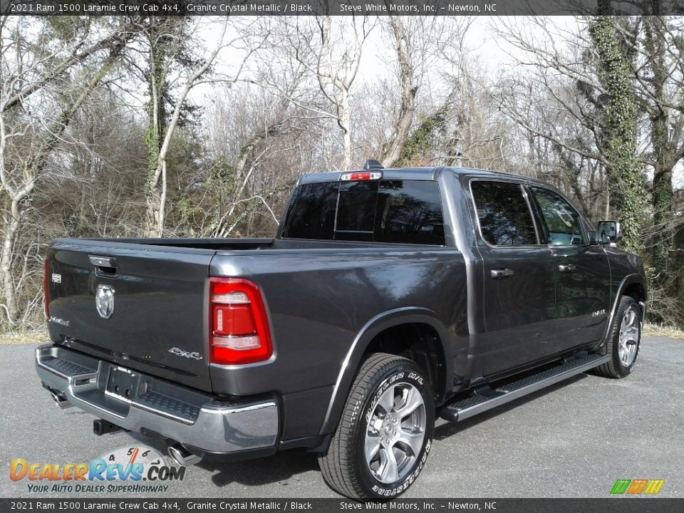 2021 Ram 1500 Laramie Crew Cab 4x4 Granite Crystal Metallic / Black Photo #6