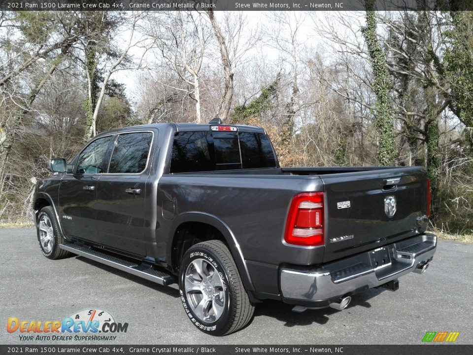 2021 Ram 1500 Laramie Crew Cab 4x4 Granite Crystal Metallic / Black Photo #9
