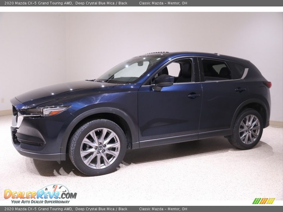 2020 Mazda CX-5 Grand Touring AWD Deep Crystal Blue Mica / Black Photo #3