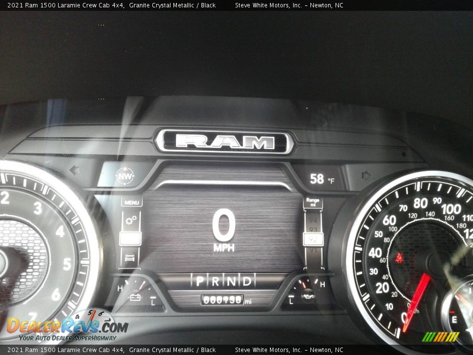 2021 Ram 1500 Laramie Crew Cab 4x4 Granite Crystal Metallic / Black Photo #23