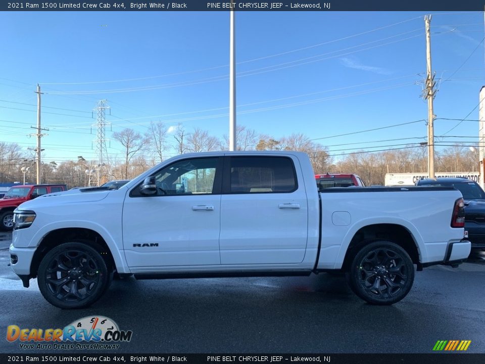 2021 Ram 1500 Limited Crew Cab 4x4 Bright White / Black Photo #4