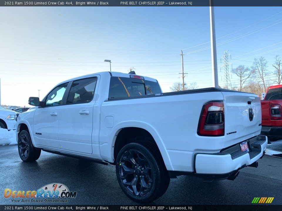 2021 Ram 1500 Limited Crew Cab 4x4 Bright White / Black Photo #6